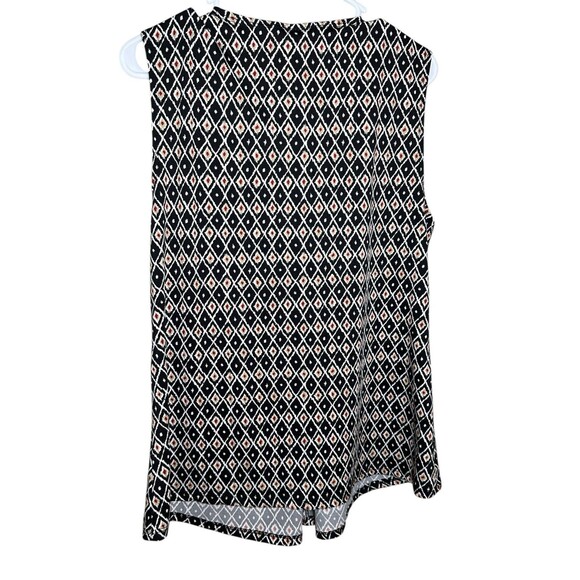 Intriguing Threads Sleeveless Blouse Geometric Pattern Multicolor Sz XL - Picture 2 of 6